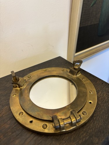Vintage messing wandspiegel - vintage,