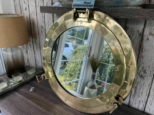 Antik messing zoll bullauge - 12,