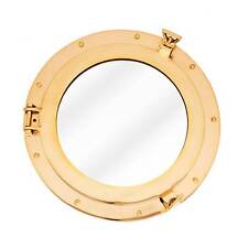 Bullaugenspiegel aus Messing