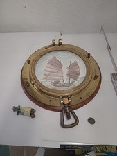 Antik Bullauge Massiv Messing