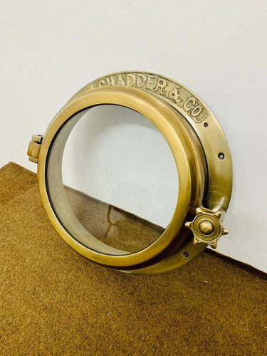 Antik messing bullauge schiff - messing,