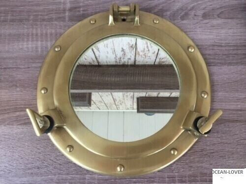 Messing bullauge spiegel - messing,